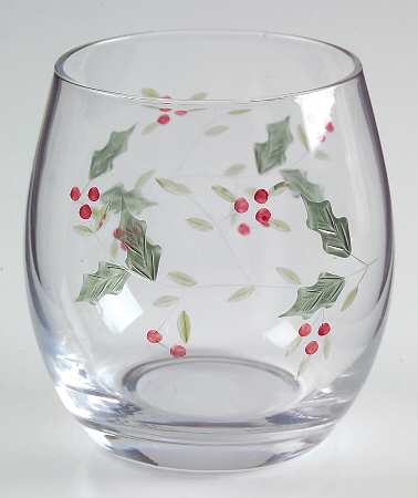 Winterberry Glassware Votive Candleholder