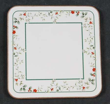 Winterberry Cork Back Square Coaster