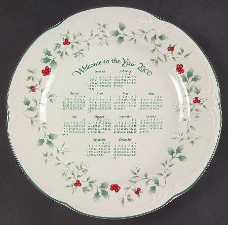 Winterberry "2000" Calendar Plate