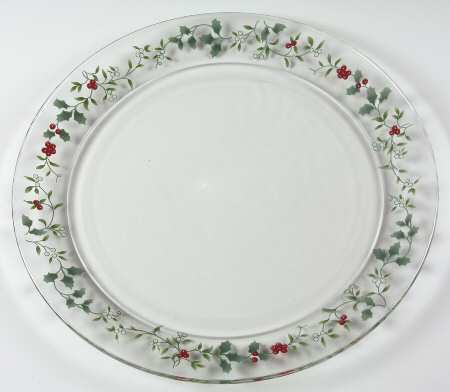 Winterberry 12" Round Glassware Platter