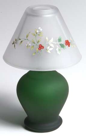 Winterberry Tea Light Lamp with Shade