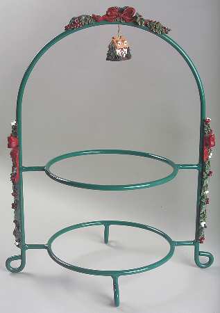 Winterberry 2 Tier Metal Plate Holder