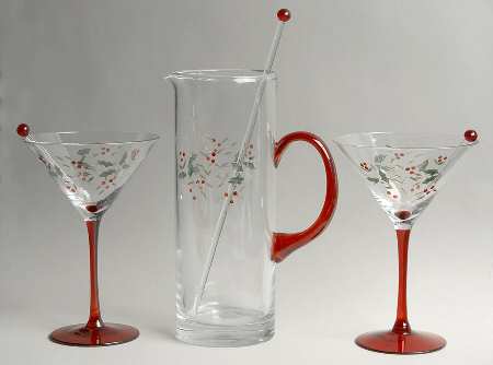 Winterberry (6 Piece) Glass Martini Set