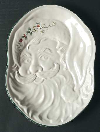 Winterberry Embossed Santa Plate