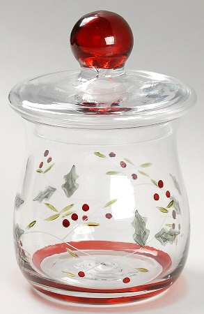 Winterberry Small Glassware Canister