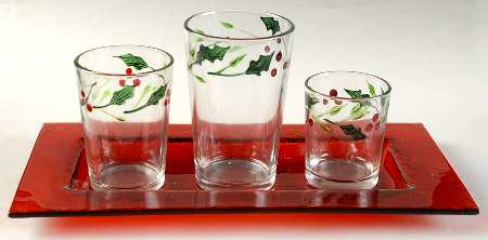 Winterberry 4 Pc Glassware Votive Garden