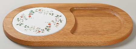 Winterberry Cheese & Cracker-Oval Wood Tray