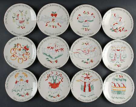 Winterberry Assorted Appetizer Plate - Set of 12