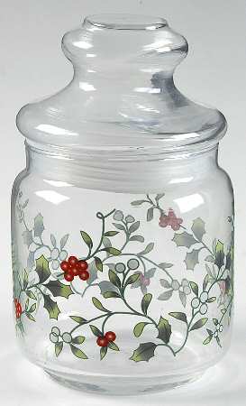 Winterberry Glassware Candy Jar & Lid