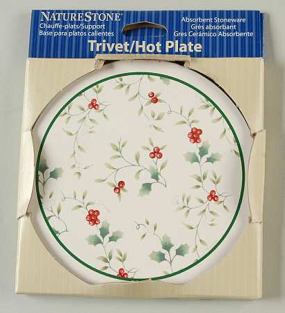 Winterberry Round Cork Back Trivet