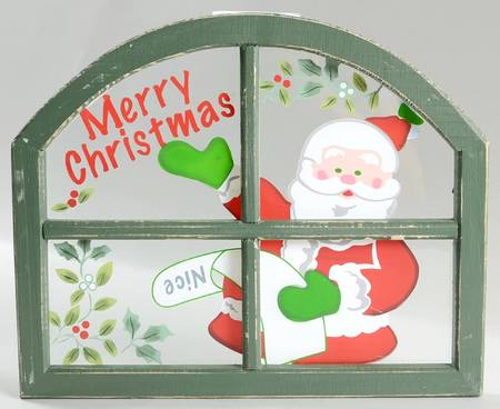 Winterberry Arched Decorative Handpainted Window