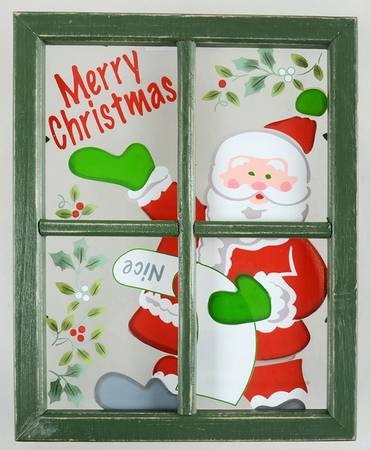 Winterberry Rectangular Decorative Handpainted Window