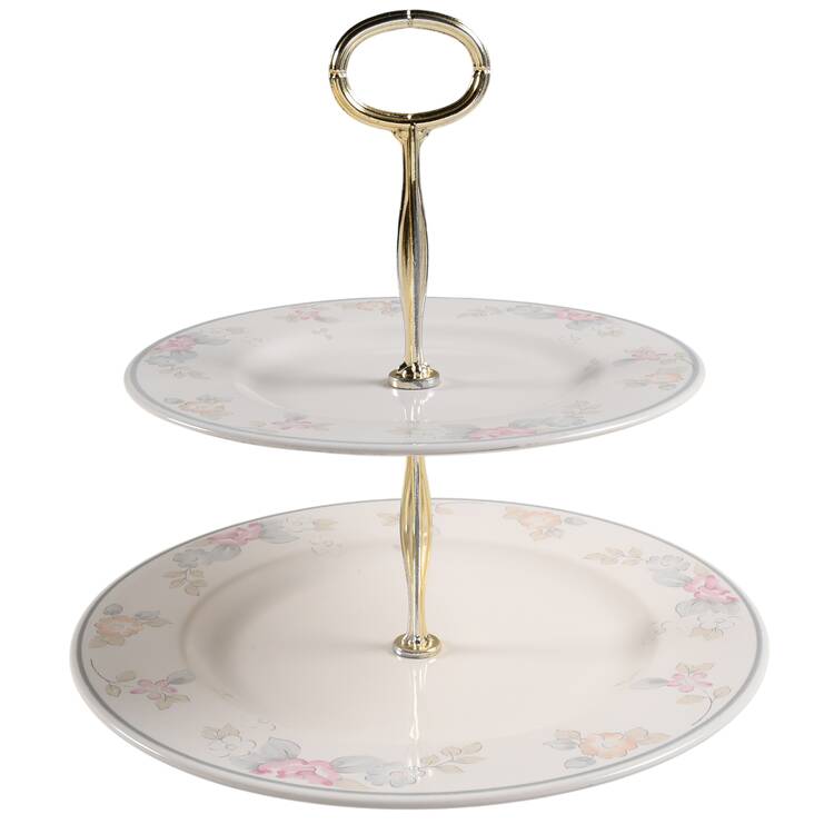 Wyndham 6 5/8"-10"  2 Tiered Serving Tray (Dp, Sp) HC
