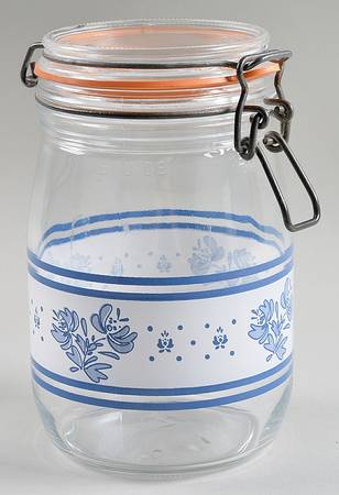Yorktowne 8" Glassware Canister with Hinged Lid by Pfaltzgraff
