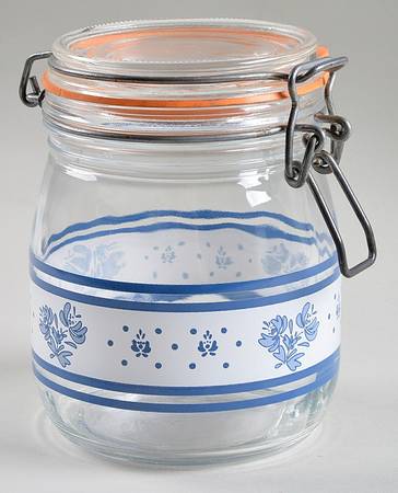 Yorktowne 5" Glassware Canister with Hinged Lid by Pfaltzgraff