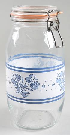 Yorktowne 10" Glassware Canister with Hinged Lid by Pfaltzgraff