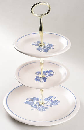 Yorktowne 13 7/8"-14 1/4" 3-Tiered Serving Tray(DP,SP,BB) HC