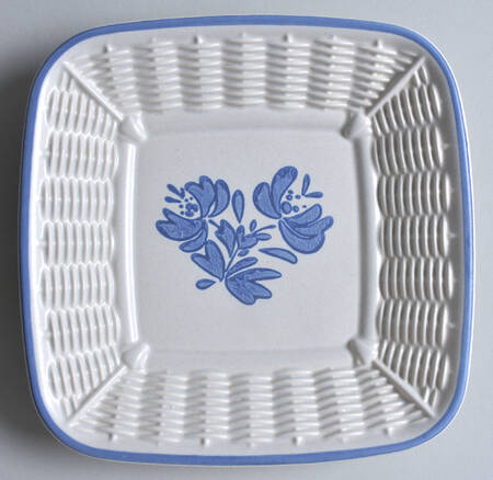 Yorktowne Open Candy Dish with Wicker Trim by Pfaltzgraff