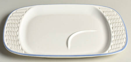 Yorktowne Rectangular Basketweave Snack Tray by Pfaltzgraff