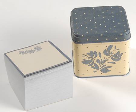Yorktowne Paper Note Pad with Metal Box