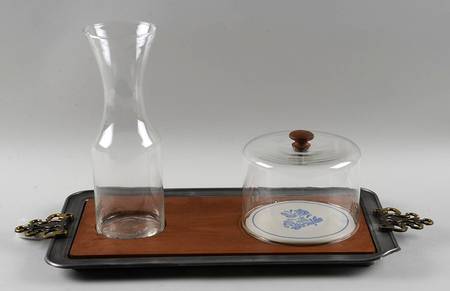Yorktowne Wine and Cheese Tray with Dome and Carafe