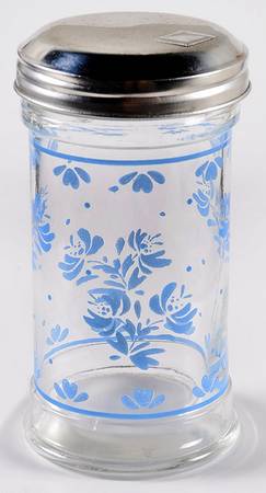 Yorktowne Glassware Sugar Shaker & Metal Lid
