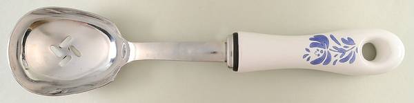 Yorktowne Slotted Serving Spoon with Stainless Bowl