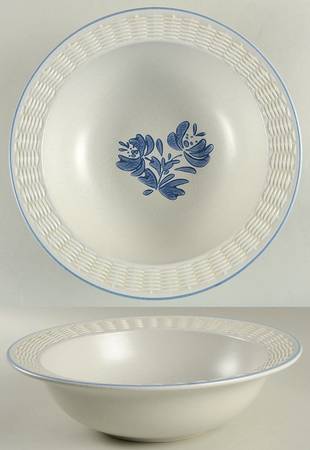 Yorktowne Serving Bowl with Wicker Trim by Pfaltzgraff
