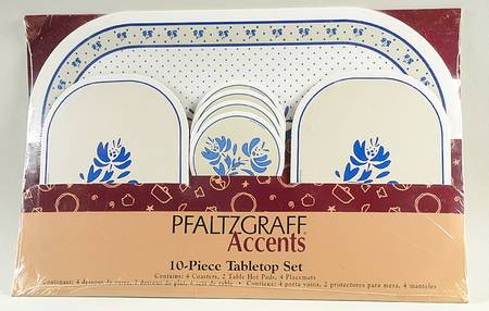 Yorktowne Tabletop Set-10pc(4coasters,2 Hot Pads,4placemats)