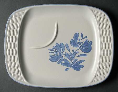 Yorktowne Rectangular Basketweave Snack Tray by Pfaltzgraff
