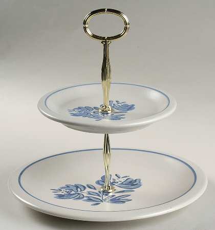 Yorktowne 2 Tiered Serving Tray (Dinner & Salad Plate)