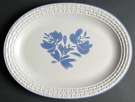 Yorktowne 14" Oval Basketweave Serving Platter