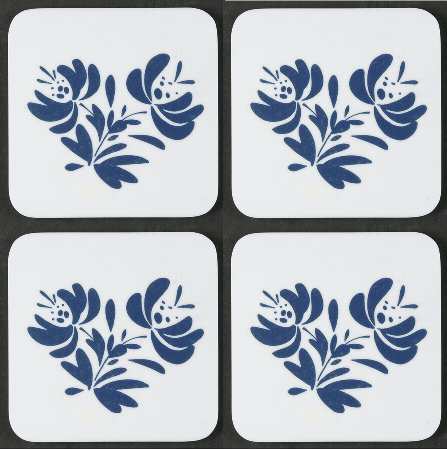 Yorktowne Square Plastic Coaster - Set of 4