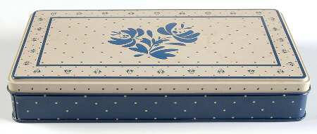 Yorktowne Rectangular Metal Napkin Box W/Paper Napkins