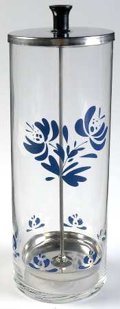 Yorktowne Glassware Straw Dispenser W/Metal Top
