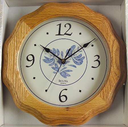 Yorktowne Wood Hanging Wall Clock by Pfaltzgraff
