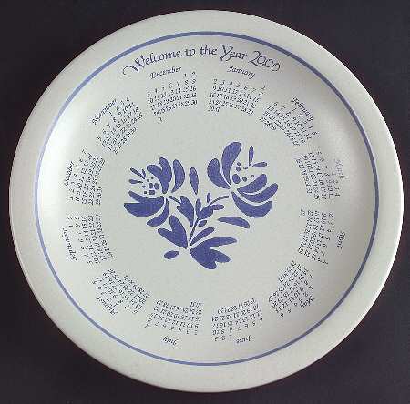Yorktowne Calendar Plate by Pfaltzgraff