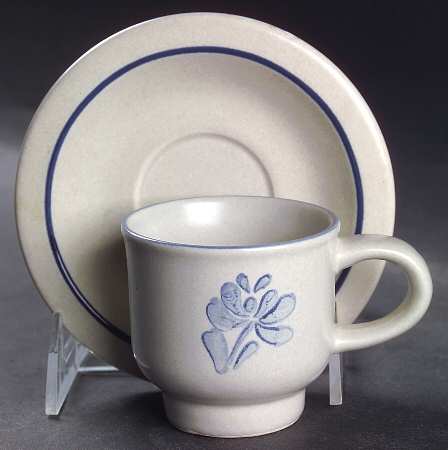 Yorktowne Footed Demitasse Cup & Saucer Set