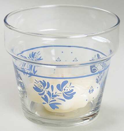 Yorktowne Glass Flower Pot Float Candle