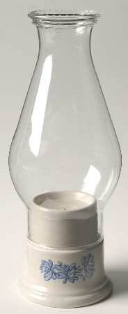 Yorktowne Hurricane Lamp & Globe by Pfaltzgraff
