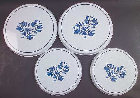 Yorktowne (Set/4) Tin Stove Covers-2 8" & 2 10" Round Covers