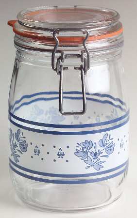 Yorktowne 7" Glassware Canister with Hinged Lid by Pfaltzgraff