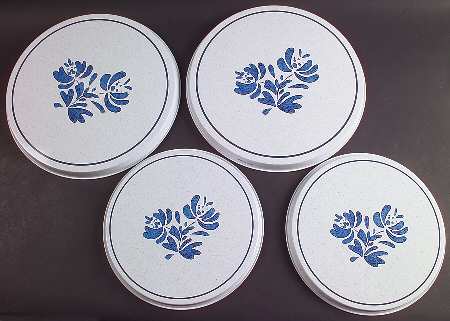 Yorktowne Stove Cover Set-Steel 2 8" & 2 10" Round Covers