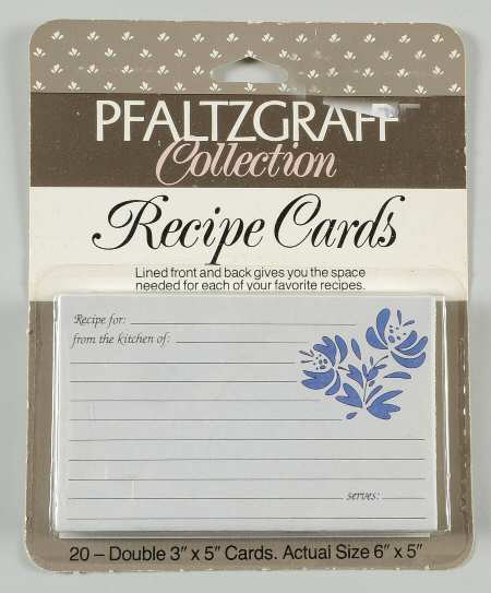 Yorktowne (Set of 20) Paper Recipe Cards