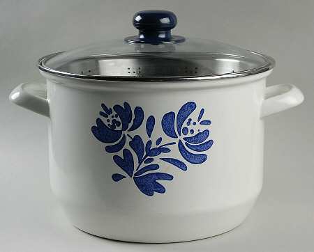 Yorktowne 8 Quart Stockpot/Steamer with Glass Lid