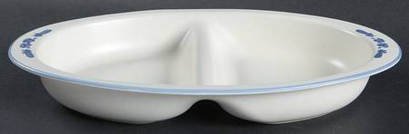 Yorktowne 14" Oval Divided Vegetable Bowl