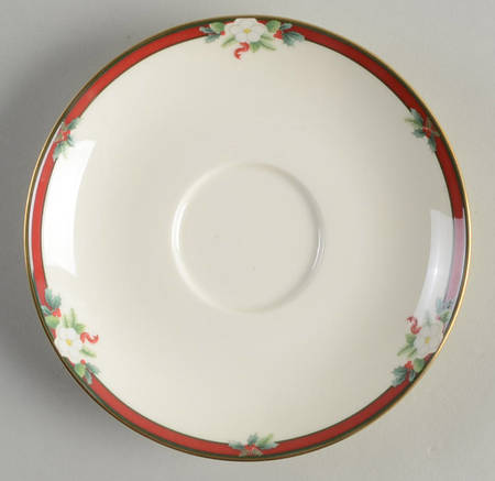 Yuletide (Bone) Saucer for Footed Cup