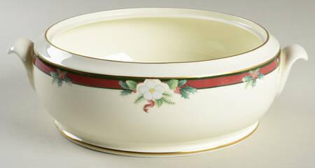 Yuletide (Bone) Round Vegetable No Lid