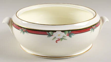 Yuletide (Bone) Round Vegetable No Lid