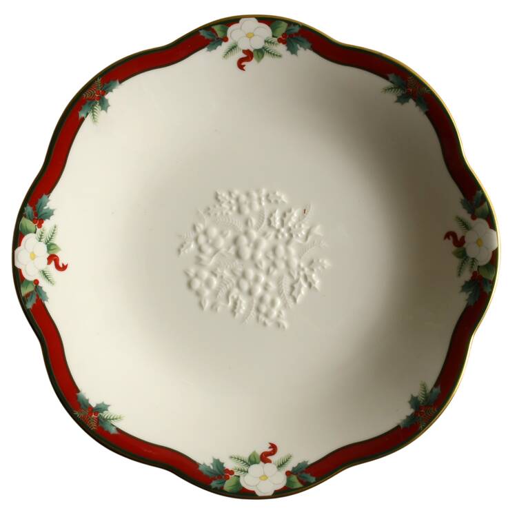 Yuletide (Bone) Open Candy Dish